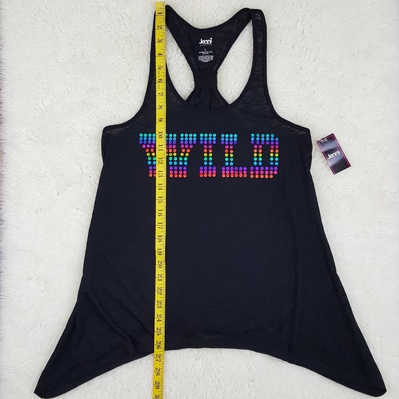 Jenni WILD Graphic Burnout Tank Top Sz Large - Picture 3 of 8